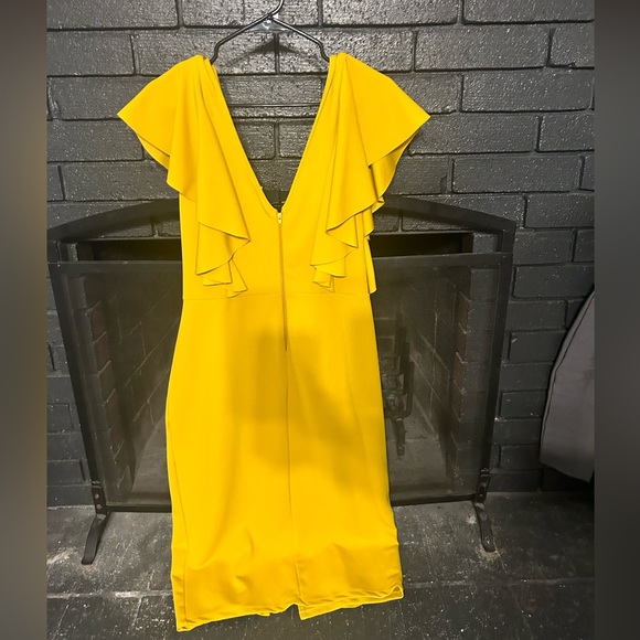 Ruffle front bodycon dress - Picture 2 of 3